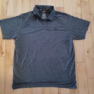 Hurley men's size large gray short sleeve polo shirt